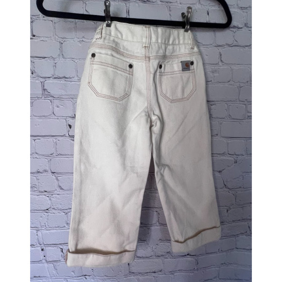 Kid s Carhartt White Jeans Size 6 - Picture 2 of 3